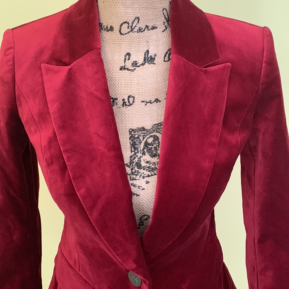 White House Black Market Jackets & Coats Nwt Claret Red Velvet